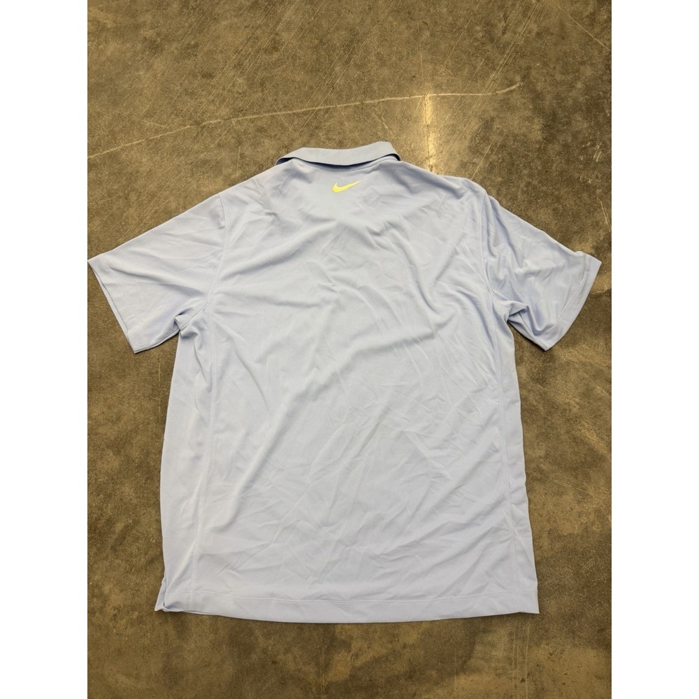 Nike Polo Shirt Mens Large Blue Geometric Golf Tour Performance Short Sleeve - Picture 8 of 9